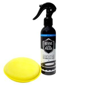 REVIVE ALL IN ONE POLISH for Car, Motorbike, Scooter, Automotive, Four in one product for Dashboards, Door panels, Art leather, Tyre and Engine